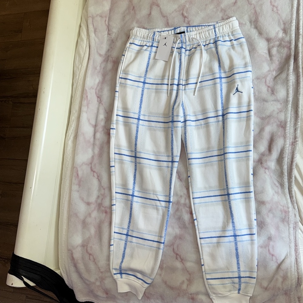 Jordan White and Blue Joggers